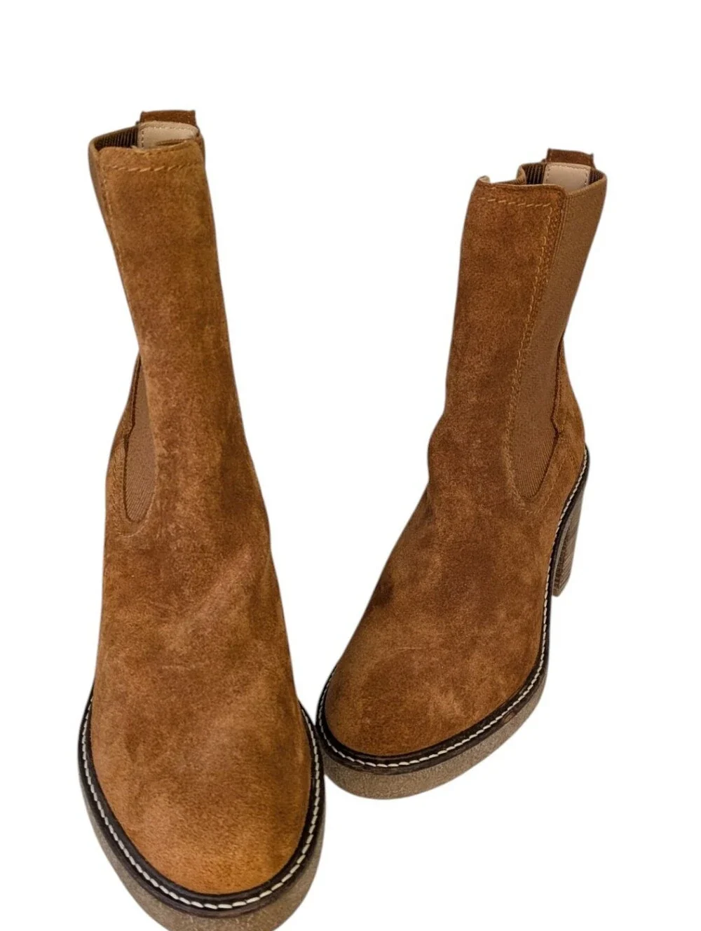 Clarks Women Cassiano Top Mid Tan Suede ...Size  10